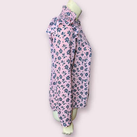 STOCKH LM Estrid Pink Navy Floral Blouse - Picture 3 of 6